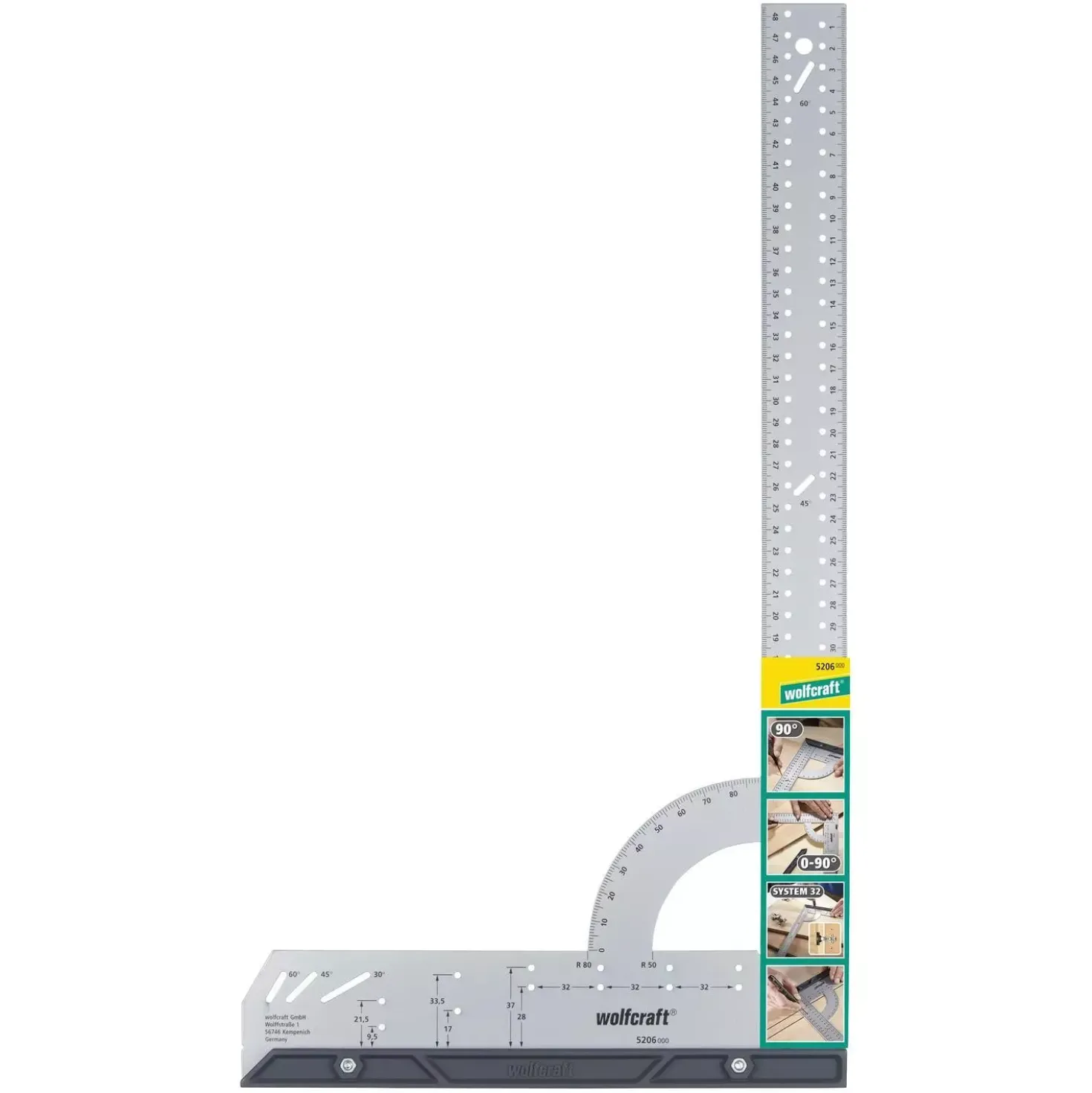 Wolfcraft 5206000 Winkelhaak - 280 x 500mm