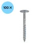 Woodies 61760371 Ultimate Tellerkopschroef Gehard staal - TX30 - 6.0 x 40mm - Verzonken kop - Voldraad - Verzinkt (100st)