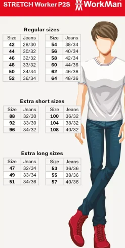 Workman 90651 STRETCH Worker Werkbroek P2S Dames
