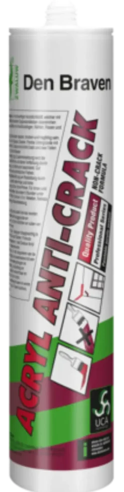 Zwaluw Den Braven 30615174 Acryl Anti-Crack Acrylaatkit - Wit - 310ml