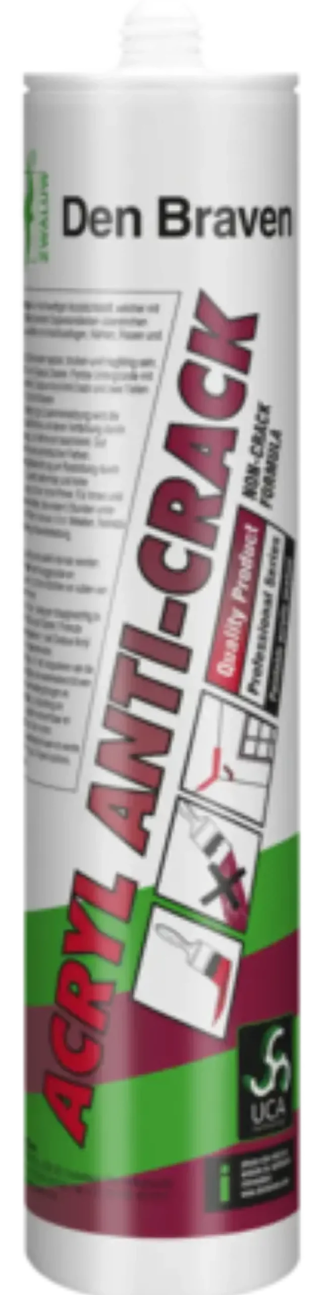 Zwaluw Den Braven 30615174 Acryl Anti-Crack Acrylaatkit - Wit - 310ml