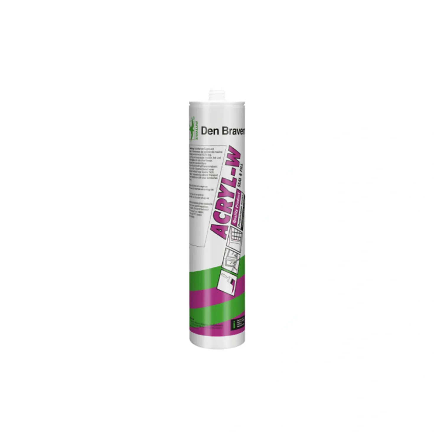Zwaluw Den Braven 31066411 Acryl-W Acrylaatkit - Bruin - 310ml - 12st