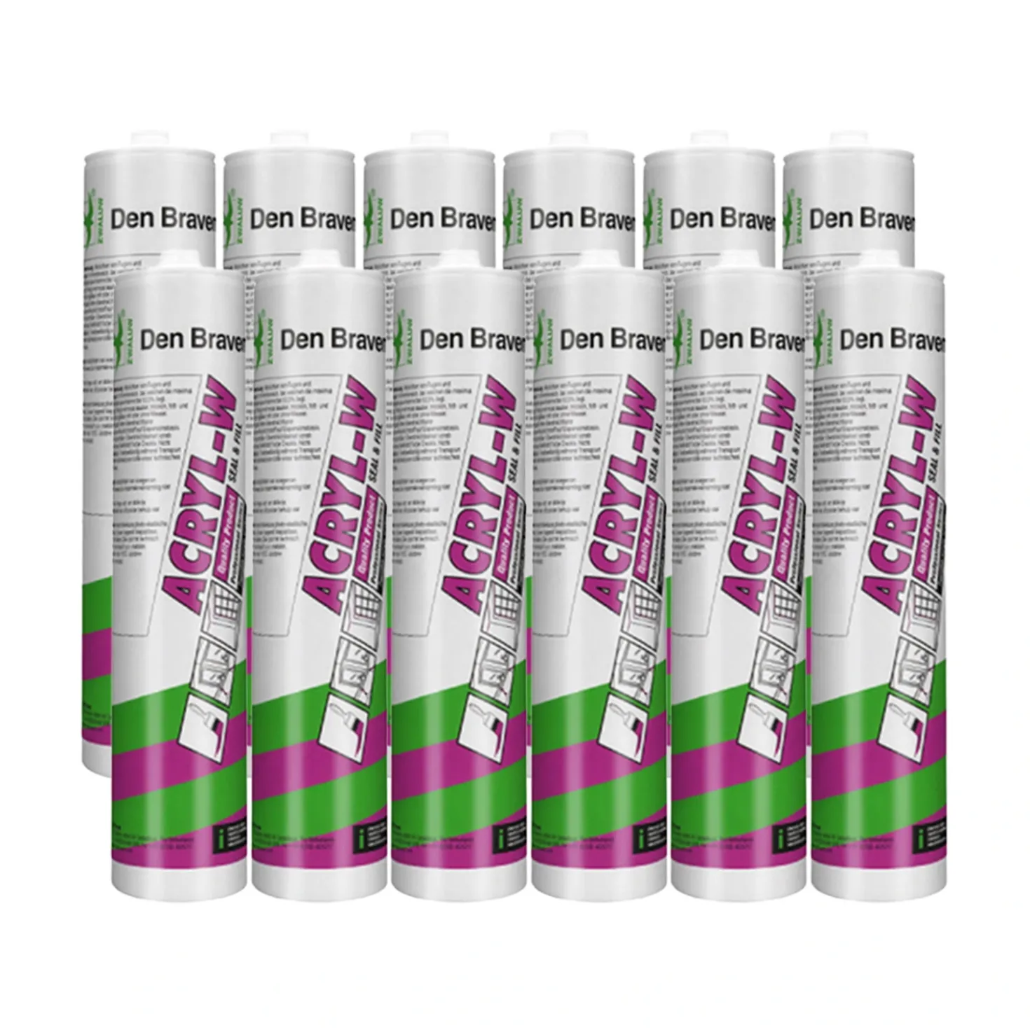 Zwaluw Den Braven 31066411 Acryl-W Acrylaatkit - Bruin - 310ml - 12st