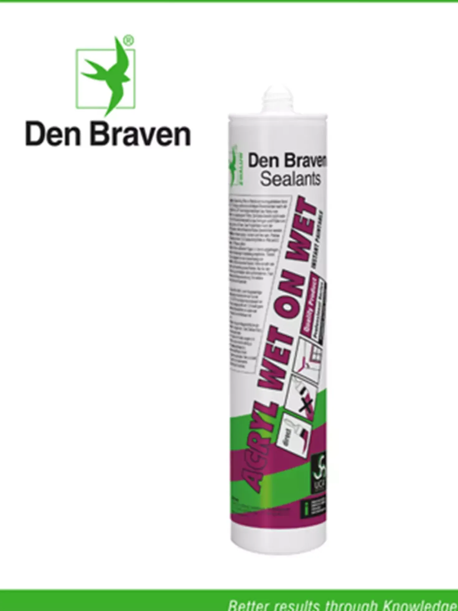 Zwaluw Den Braven 30880044 Acryl Wet on Wet Acrylaatkit- Wit - 310ml