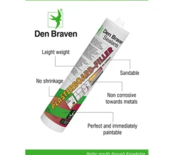 Zwaluw Den Braven 30880006 Plasterboard Filler Vulpasta - Wit - 310ml - 12st