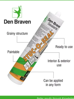 Zwaluw Den Braven 30622637 Stuc-O-Seal Structuurkit - Wit - 310ml